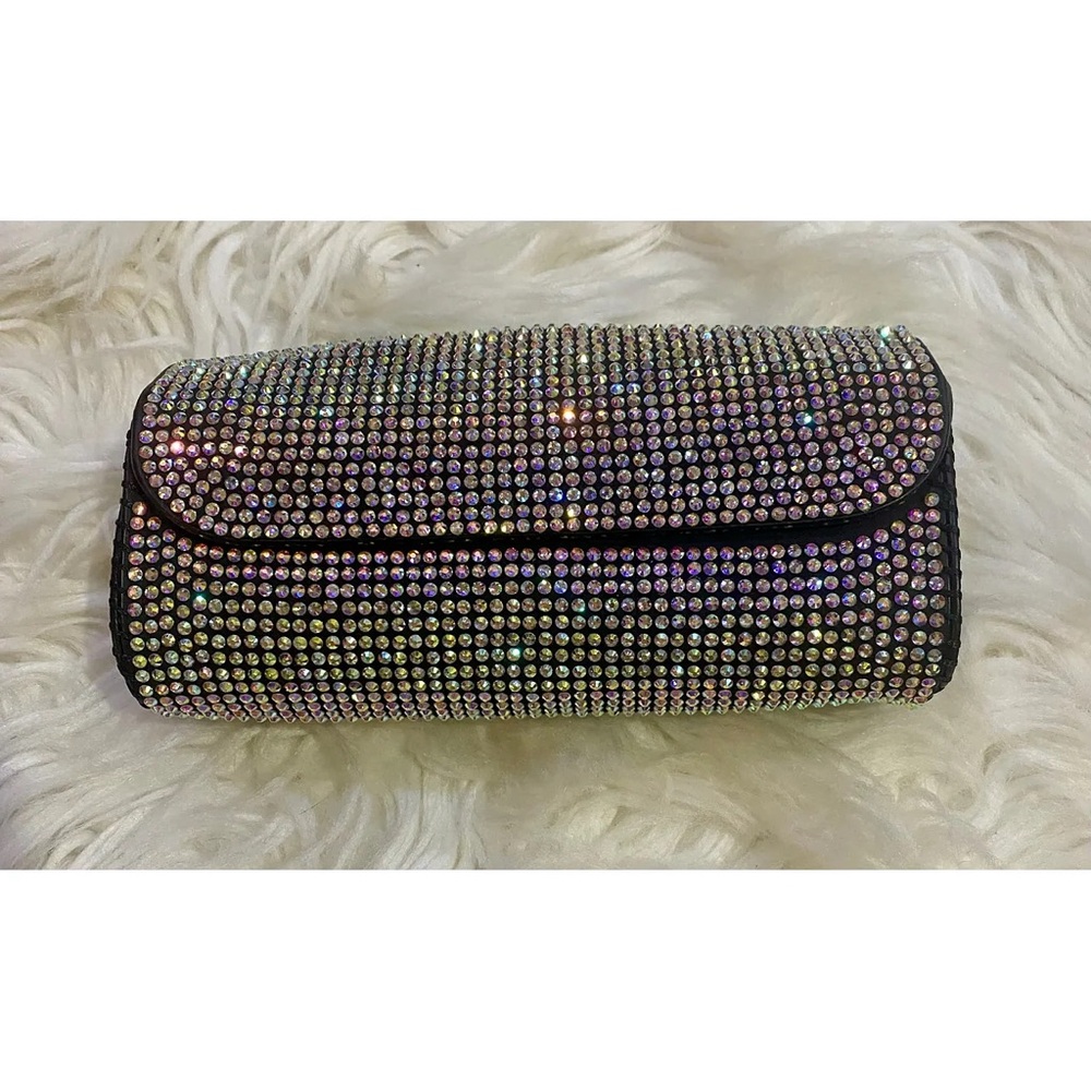 BRAND NEW WITH TAGS Iridescent Rhinestone Sunglass Holder